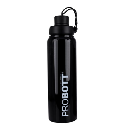 Probott Sippy 750 ml Stainless Steel Water Bottles, Vacuum Insulated Flask Bottles, Black | Hot and Cold | Easy to Carry | Leak Proof