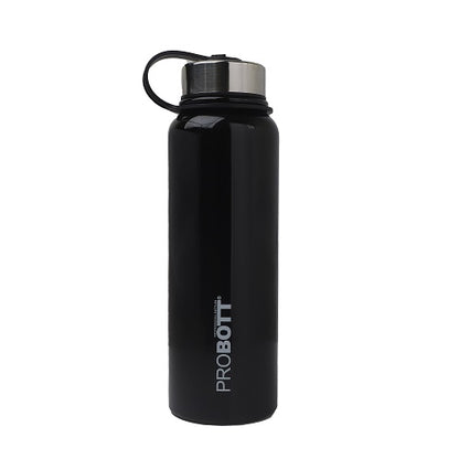 Probott Hulk 1100ml Stainless Steel Hot & Cold Water Bottle, Vacuum Insulated Flask Bottles, Black