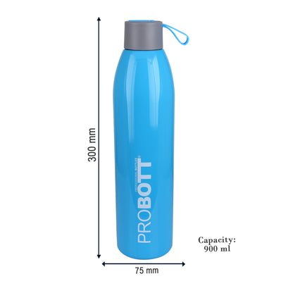 Probott Vogue 900ml Thermoses Vacuum Insulated Flask Screw Cap Stainless Steel Water Bottles, Blue