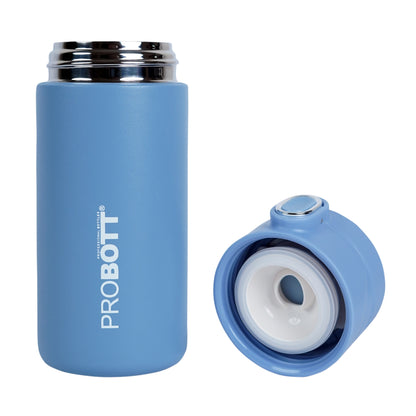 Probott Pride 300ml Thermosteel Hot & Cold Insulated Stainless Steel Travel Flask, Blue | Spill Proof | Coffee Tea Mug | Juice Mug | Easy Grip Easy to Carry