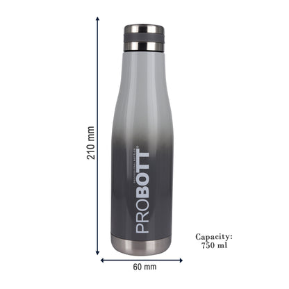 Probott Companion 750ml Stainless Steel Water Bottles, Thermoses Vacuum Insulated Flask, Grey