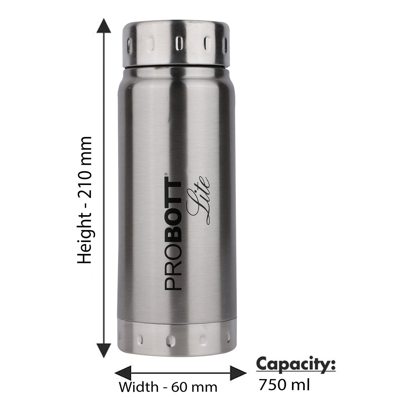 PROBOTT LITE Freeze Single Walled Stainless Steel Water Bottle 750ml -Silver PL 750-01