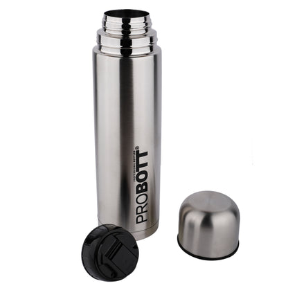Probott Old Edition Water Bottle, Stainless Steel Water Bottles, Vacuum Insulated Flask Bottles, 750 ml, Silver | Hot and Cold | Easy to Carry | Rust & Leak Proof | Tea | Coffee | Office| Gym | Travel