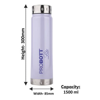 PROBOTT LITE Freeze Single Walled Stainless Steel Water Bottle 1500ml -Light Purple PL 1500-01