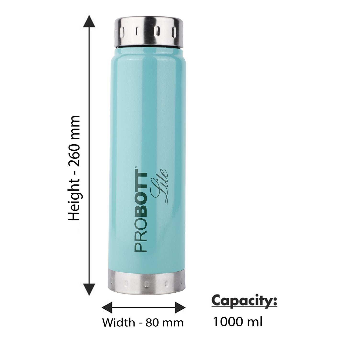 PROBOTT LITE Freeze Single Walled Stainless Steel Water Bottle 1000ml -Light Green PL 1000-01