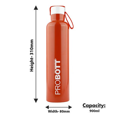 Probott Bang 900ml Thermoses Vacuum Insulated Flask Sports Bottle, Stainless Steel Water Bottles, Orange