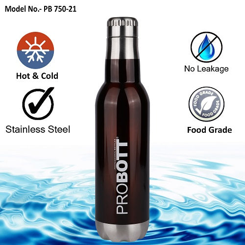 Probott Magnum Hot & Cold Stainless Steel Water Bottles, Vacuum Insulated Flask Bottles, 750 ml, Red