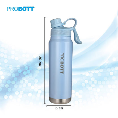 Probott Tourister 960ml Hot & Cold Vacuum Insulated Flask Sipper Bottle, Sky Blue