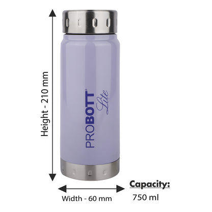 PROBOTT LITE Freeze Single Walled Stainless Steel Water Bottle 750ml -Light Purple PL 750-01