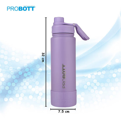 Probott Class 1000ml Thermoses Vacuum Insulated Flask Sipper Bottle, Stainless Steel Water Bottles, Purple