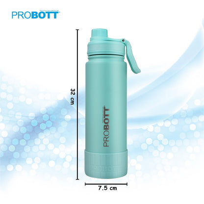 Probott Class 1000ml Thermoses Vacuum Insulated Flask Sipper Bottle, Stainless Steel Water Bottles, Greenish Blue