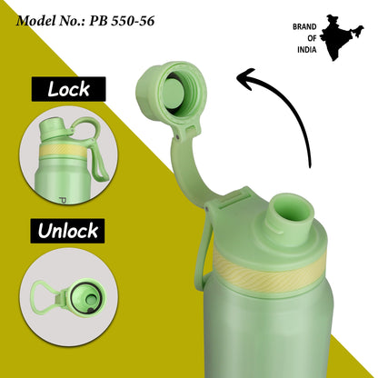 Probott Tourister 550ml Hot & Cold Vacuum Insulated Flask Sipper Bottle, Light Green