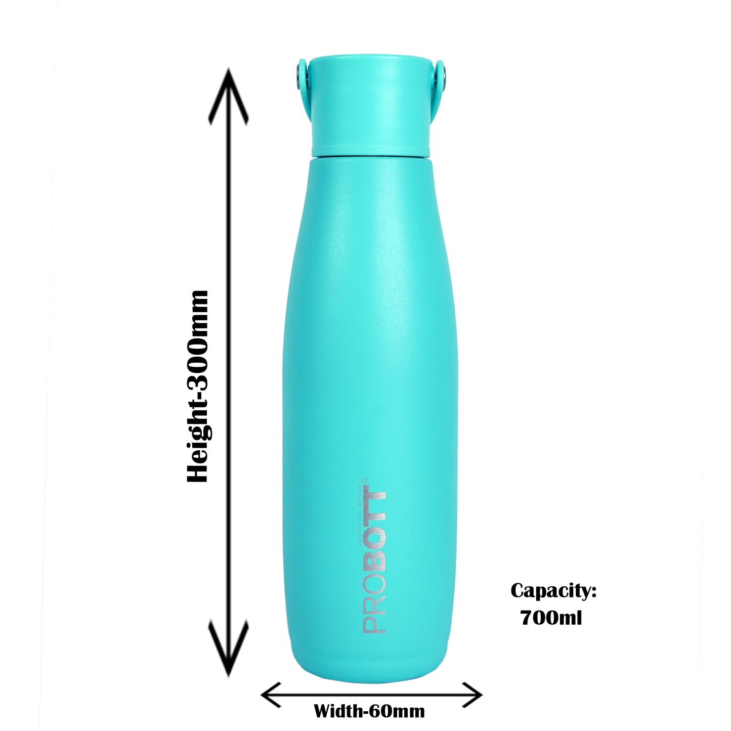 Probott Trendy 700ml Stainless Steel Water Bottles, Vacuum Insulated Flask Bottles, Blue | Hot and Cold | Easy to Carry | Leak Proof