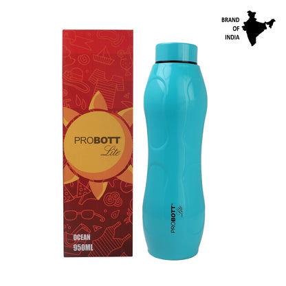 PROBOTT LITE Ocean 950ml Single Wall Stainless Steel Water Bottle Without Vacuum Tech, Blue