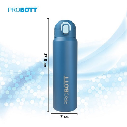 Probott Trek 800ml Thermoses Vacuum Insulated Flask Sipper Bottle, Stainless Steel Water Bottles, Blue