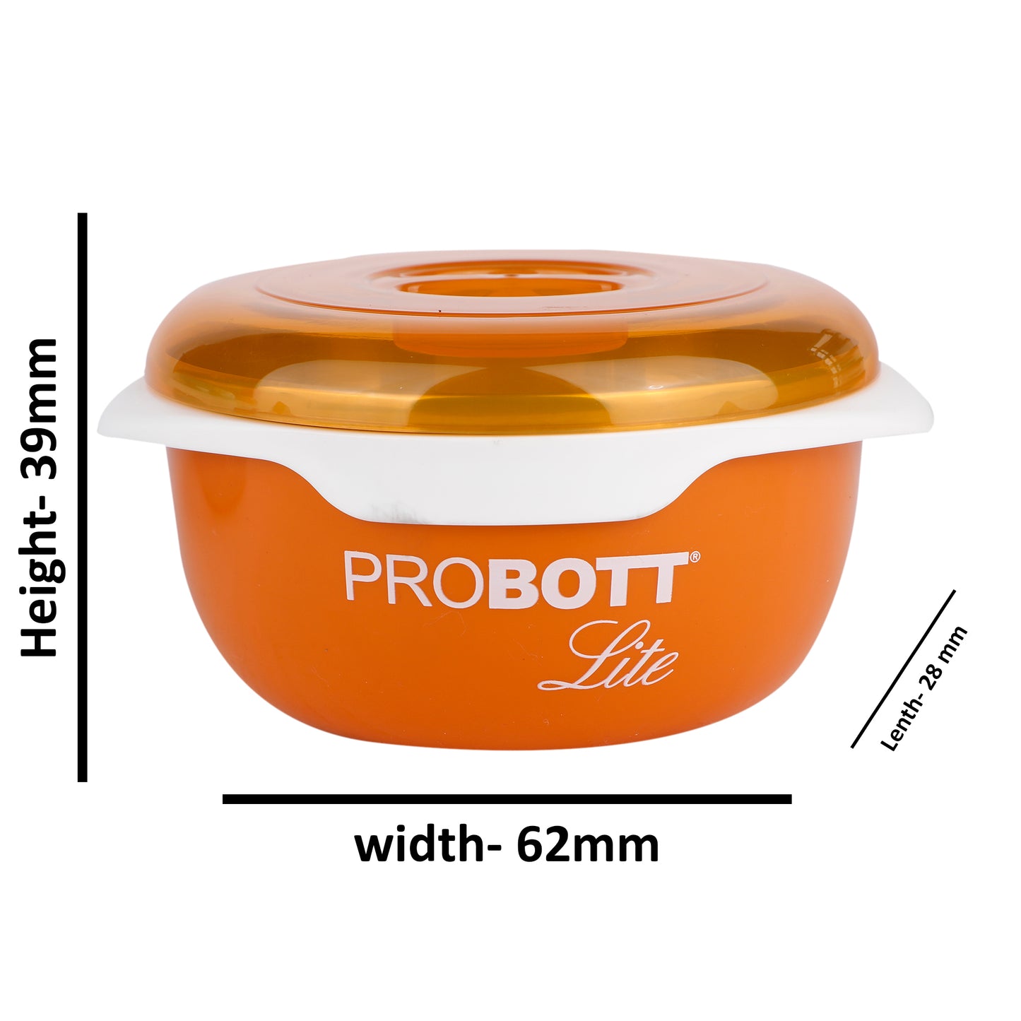 PROBOTT LITE Stainless Steel MUNCHY Lunch Box Household Container -Orange PBH 6016