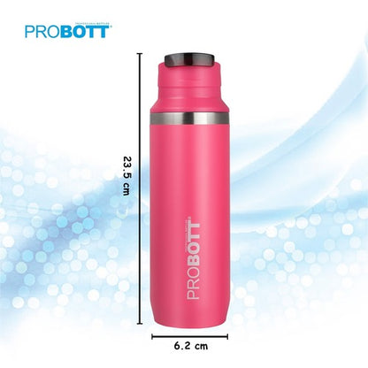 Probott Ninja 500ml Thermoses Vacuum Insulated Flask, Stainless Steel Water Bottles, Pink