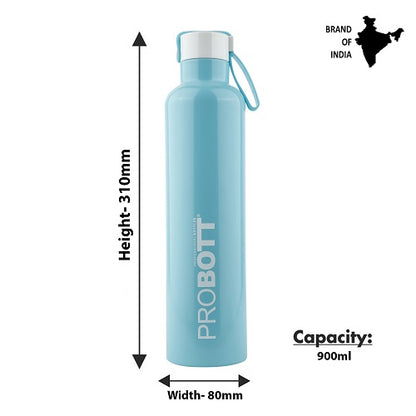 Probott Bang 900ml Thermoses Vacuum Insulated Flask Sports Bottle, Stainless Steel Water Bottles, Light Blue