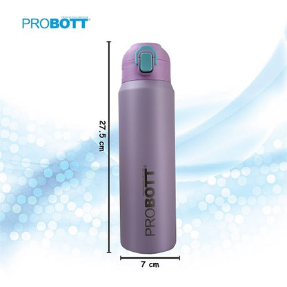 Probott Trek 800ml Thermoses Vacuum Insulated Flask Sipper Bottle, Stainless Steel Water Bottles, Purple