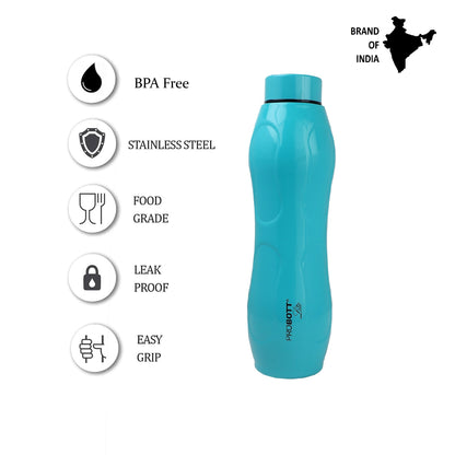 PROBOTT LITE Ocean 600ml Single Wall Stainless Steel Water Bottle Without Vacuum Tech, Blue