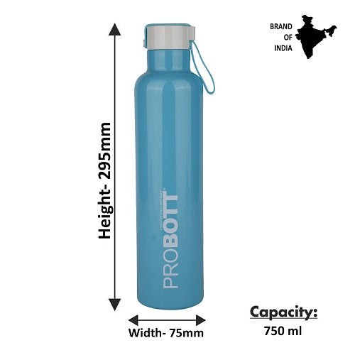 Probott Bang 750ml Thermoses Vacuum Insulated Flask Sports Bottle, Stainless Steel Water Bottles, Light Blue