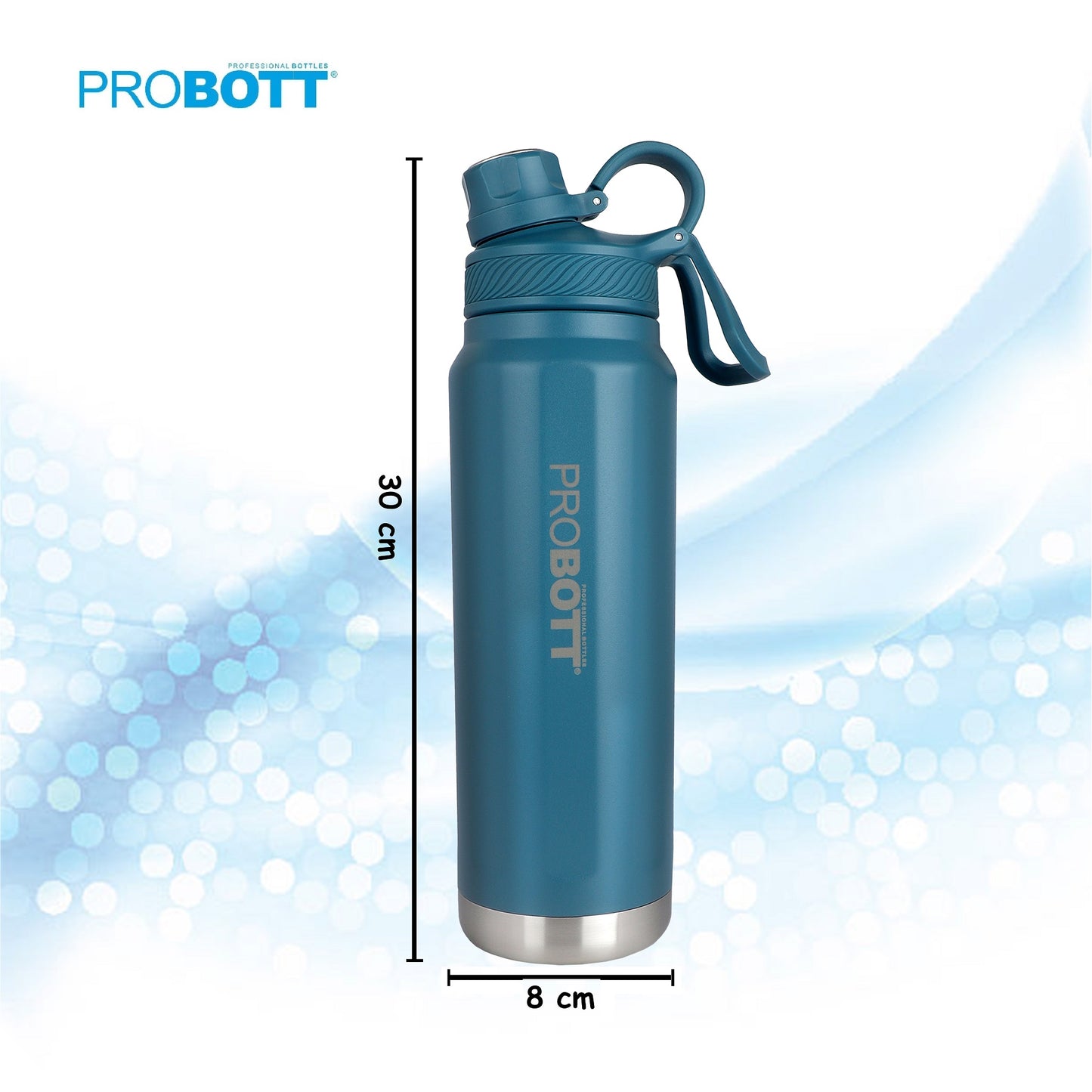 Probott Tourister 960ml Hot & Cold Vacuum Insulated Flask Sipper Bottle, Navy Blue