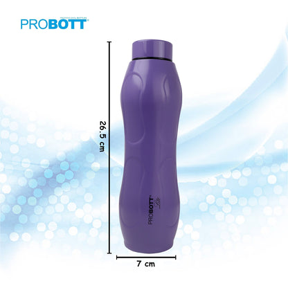 PROBOTT LITE Ocean 950ml Single Wall Stainless Steel Water Bottle Without Vacuum Tech, Purple