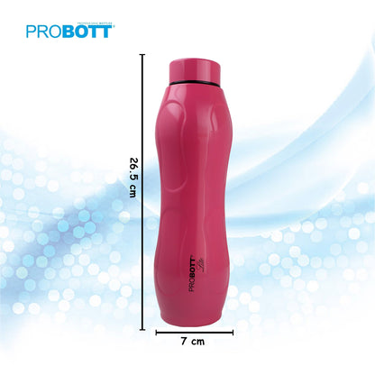 PROBOTT LITE Ocean 950ml Single Wall Stainless Steel Water Bottle Without Vacuum Tech, Pink