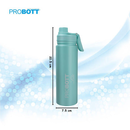 PROBOTT LITE Magic 700ml Single Wall Stainless Steel Water Bottle Without Vacuum Tech, Aqua Blue