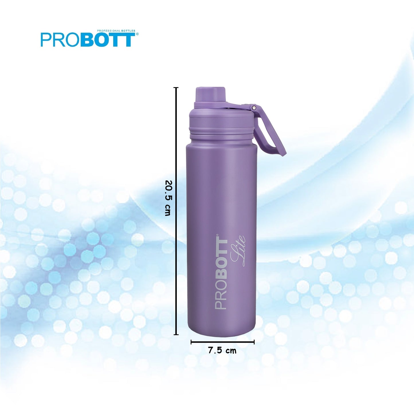 PROBOTT LITE Magic 700ml Single Wall Stainless Steel Water Bottle Without Vacuum Tech, Purple