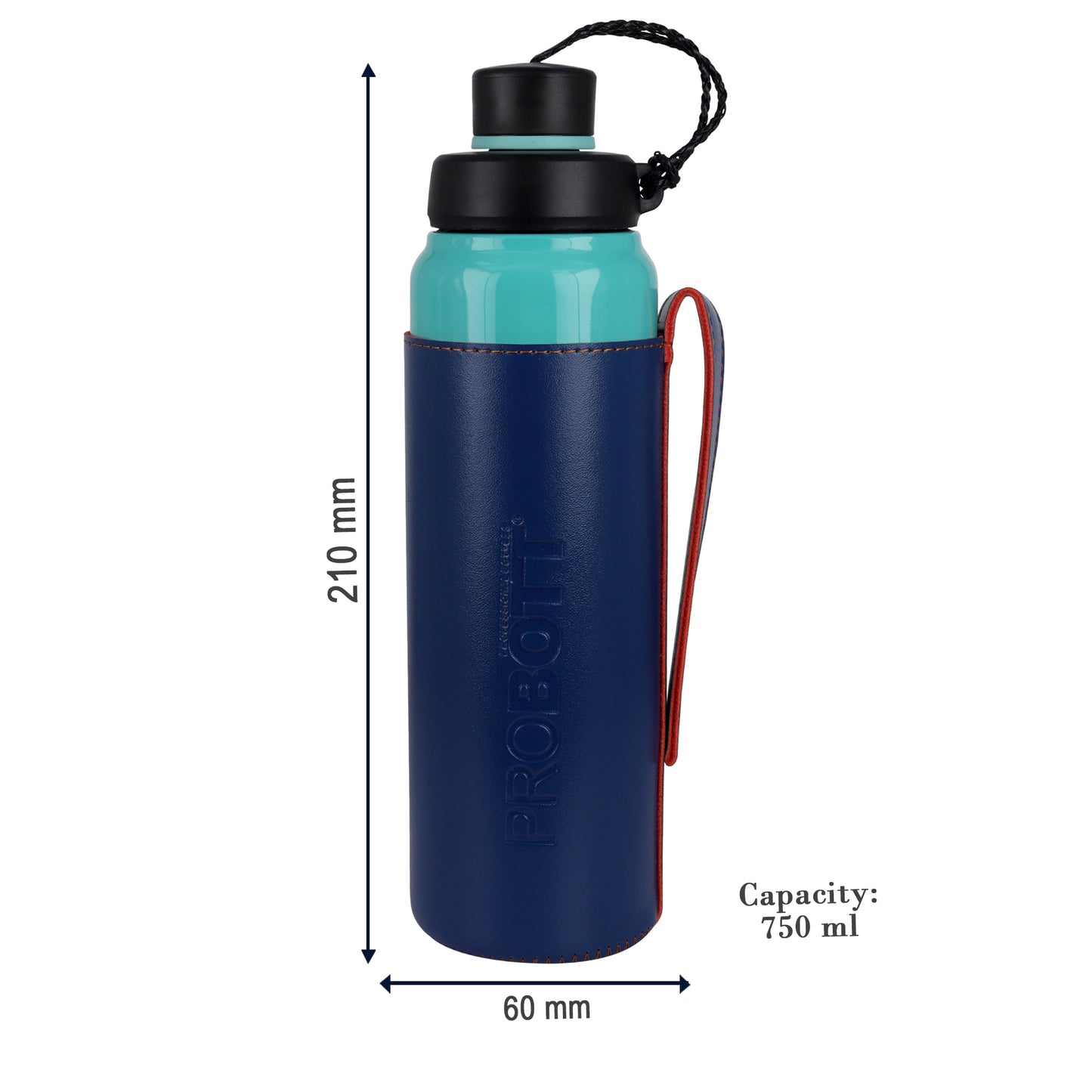 Probott Sippy 750 ml Stainless Steel Water Bottles, Vacuum Insulated Flask Bottles, Blue | Hot and Cold | Easy to Carry | Leak Proof