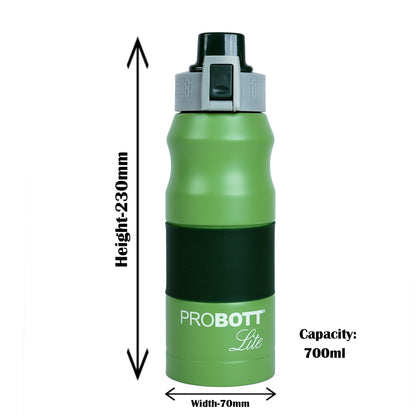 PROBOTT LITE Bliss 700ml Single Walled Stainless Steel Water Bottle, Green