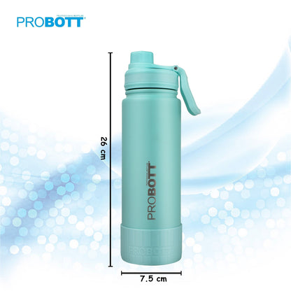 Probott Class 720ml Thermoses Vacuum Insulated Flask Sipper Bottle, Stainless Steel Water Bottles, Greenish Blue