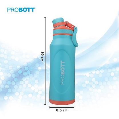 Probott Life Style Stainless Steel Hot and Cold 1000ml Water Bottle, Vacuum Insulated Flask Bottle, Blue