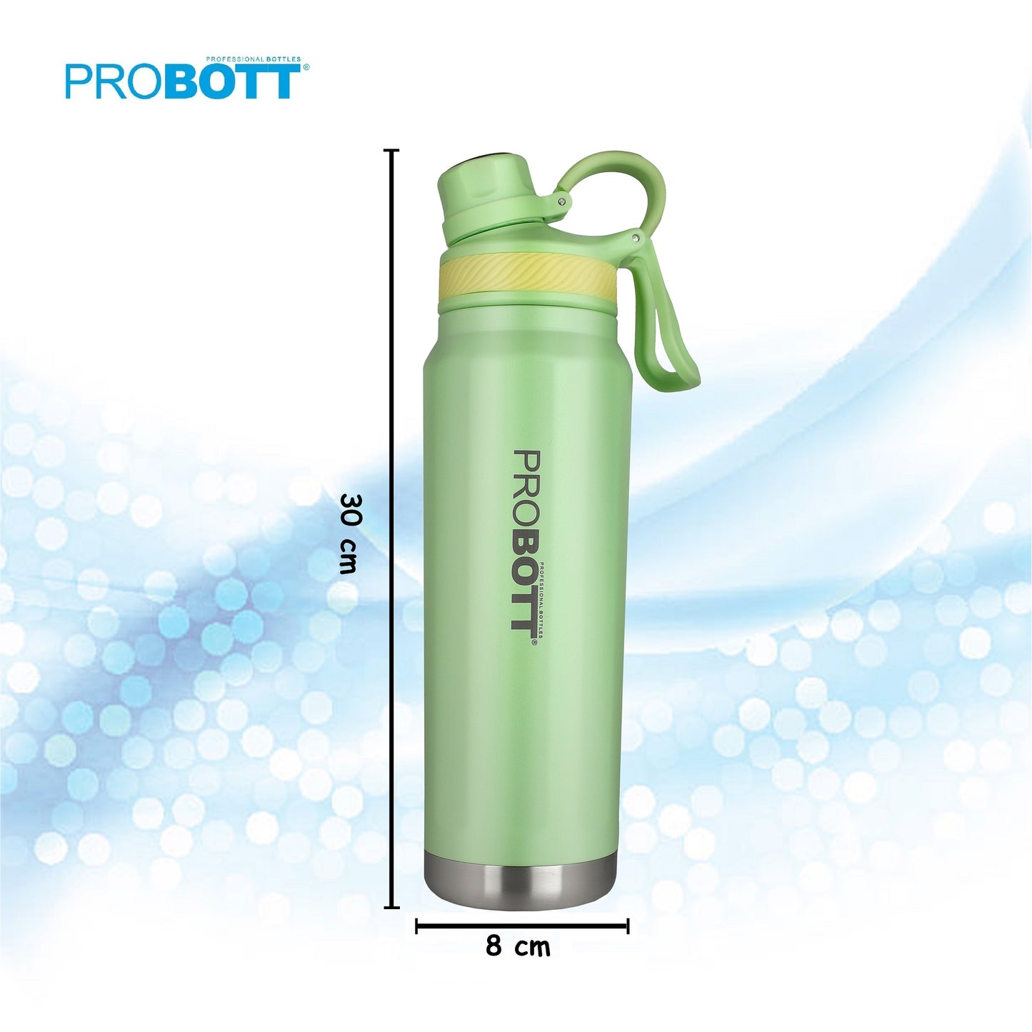 Probott Tourister 960ml Hot & Cold Vacuum Insulated Flask Sipper Bottle, Light Green