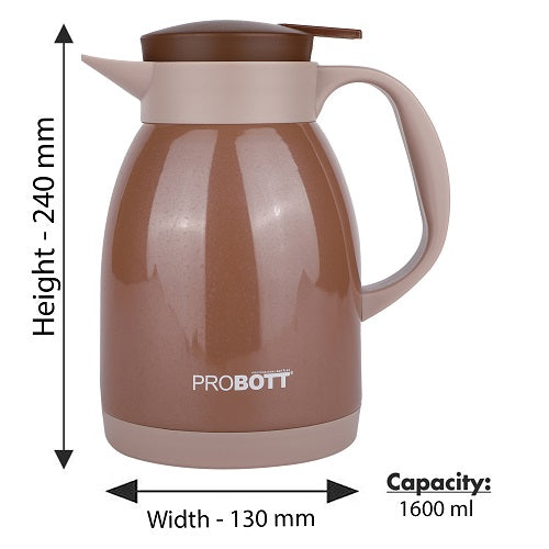 PROBOTT Thermosteel Espresso Tea Coffee Pot 1600ml Brown - PB 1600-77