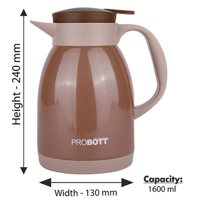 PROBOTT Thermosteel Espresso Tea Coffee Pot 1600ml Brown - PB 1600-77