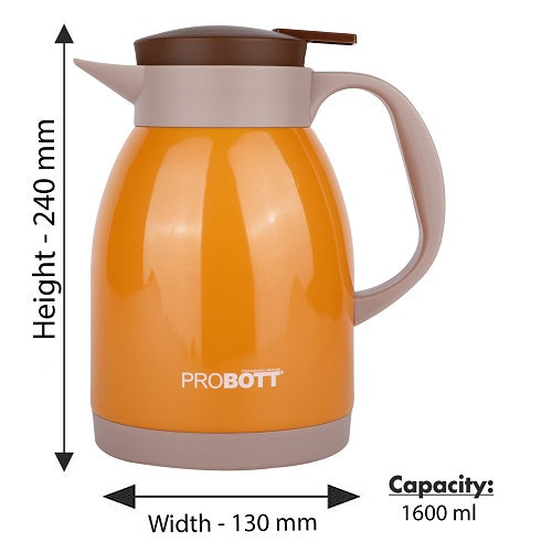 PROBOTT Thermosteel Espresso Tea Coffee Pot 1600ml -Orange PB 1600-77