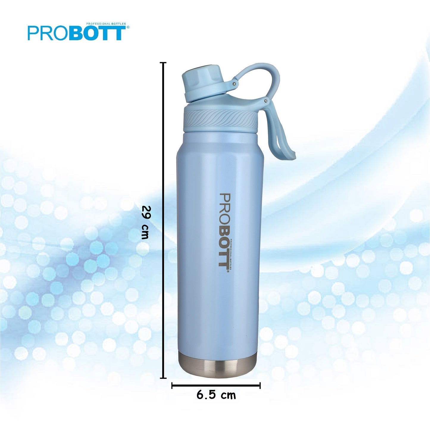 Probott Tourister 750ml Hot & Cold Vacuum Insulated Flask Sipper Bottle, Sky Blue