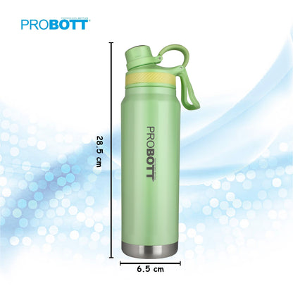 Probott Tourister 550ml Hot & Cold Vacuum Insulated Flask Sipper Bottle, Light Green