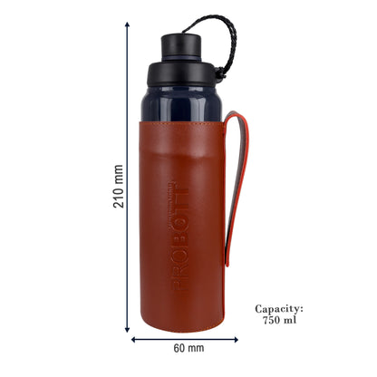 Probott Sippy 750 ml Stainless Steel Water Bottles, Vacuum Insulated Flask Bottles, Dark Blue | Hot and Cold | Easy to Carry | Leak Proof