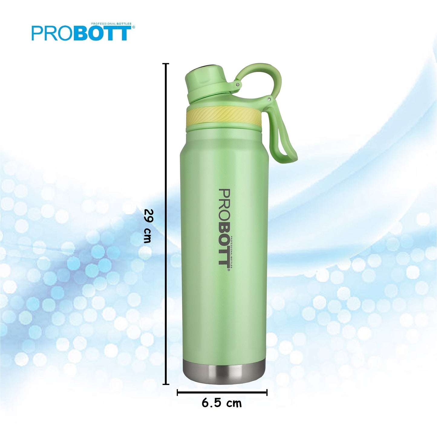 Probott Tourister 750ml Hot & Cold Vacuum Insulated Flask Sipper Bottle, Light Green