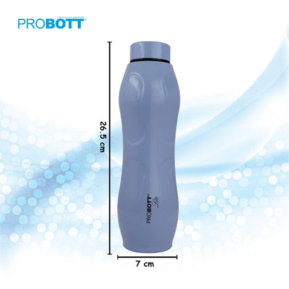 PROBOTT LITE Ocean 950ml Single Wall Stainless Steel Water Bottle Without Vacuum Tech, Grey