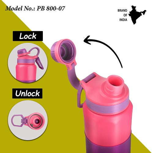 Probott Gripper 800ml Thermoses Vacuum Insulated Flask Sipper Bottle, Stainless Steel Water Bottles, Pink