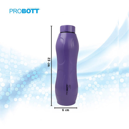 PROBOTT LITE Ocean 600ml Single Wall Stainless Steel Water Bottle Without Vacuum Tech, Purple