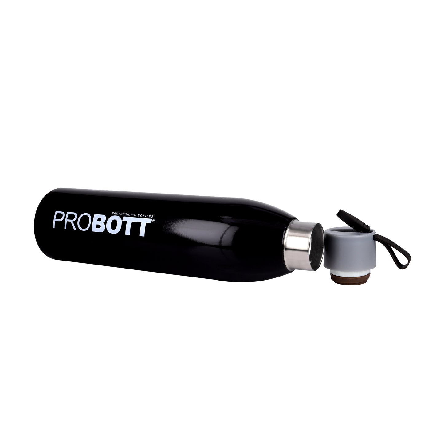 Probott Vogue 500ml Thermoses Vacuum Insulated Flask Screw Cap Stainless Steel Water Bottles, Black