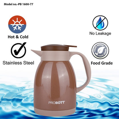 PROBOTT Thermosteel Espresso Tea Coffee Pot 1600ml Brown - PB 1600-77