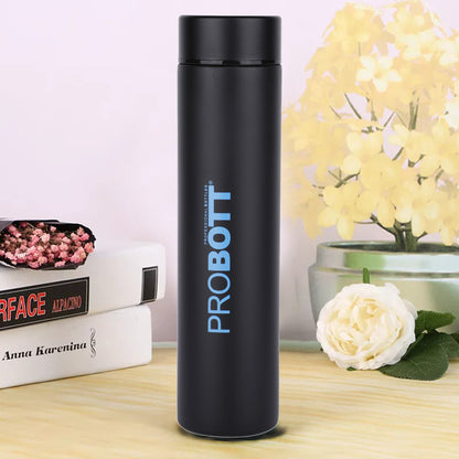 PROBOTT Compact 400ml Thermosteel Vacuum Flask, Stainless Steel Water Bottle - Blue