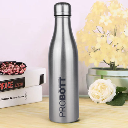 Probott Vintage 750ml Thermoses Vacuum Insulated Flask, Stainless Steel Water Bottles, Silver