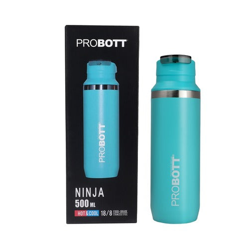 Probott Ninja 500ml Thermoses Vacuum Insulated Flask, Stainless Steel Water Bottles, Blue